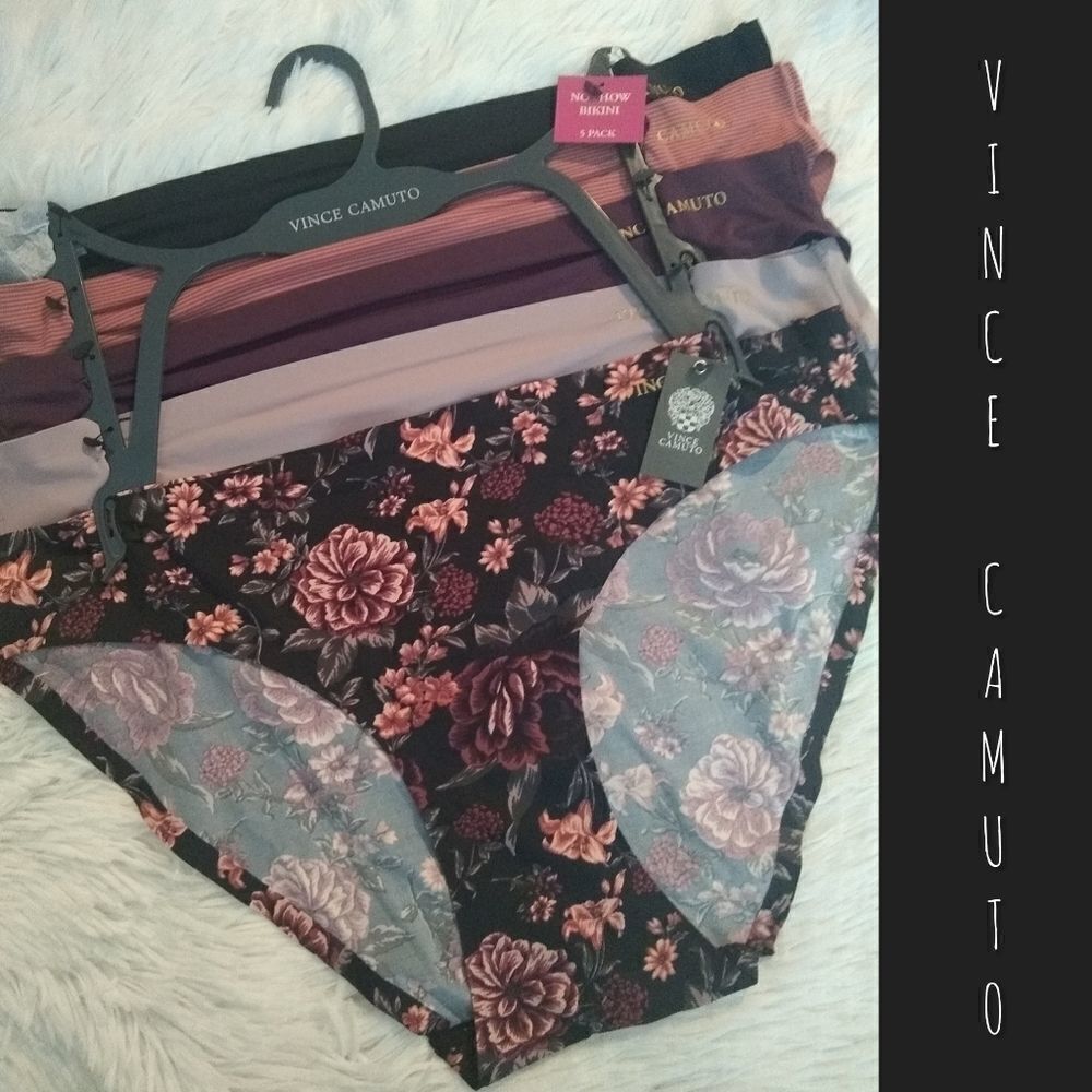 5pk Vince Camuto No Show Bikini Panties Size L
